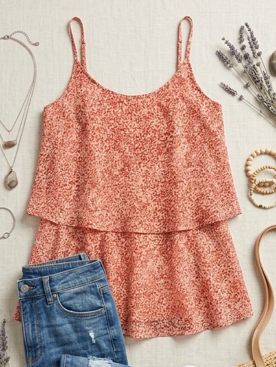 CAbi Tops - Cabi Paprika Tiered Camisole